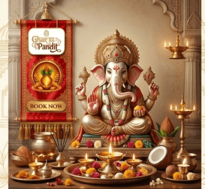 Lord Ganesha and sacred Vedic puja altar setup in Bangalore