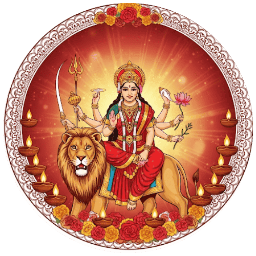 Devotional Mata Ki Chauki floral setup and Akhand Jyot in Bangalore